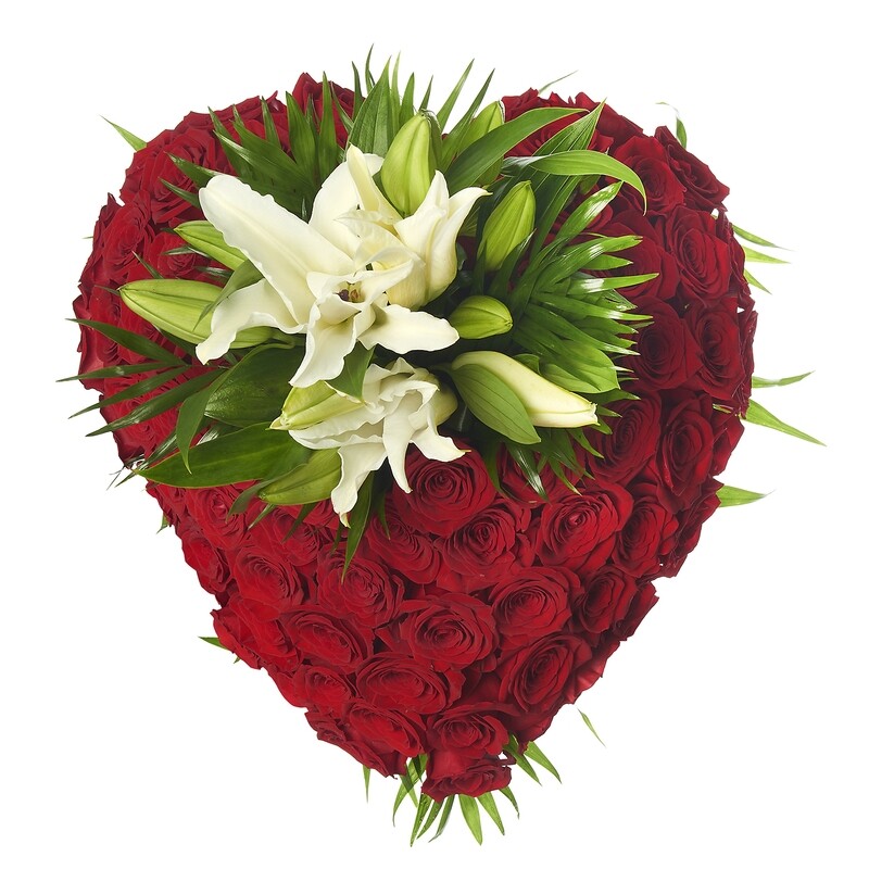 Corazón de rosas